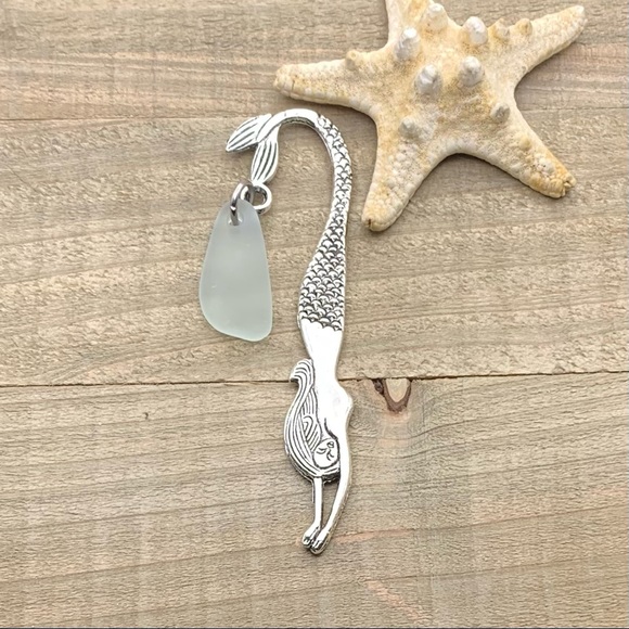 Hand Crafted Other - Genuine Sea Glass Mermaid Beach Bookmark| Teacher Valentine Holiday Reader Gift